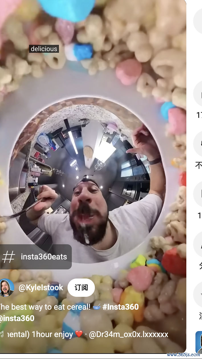 外交媒体上使用Instagram360全景相机和畅通相机拍摄的视频