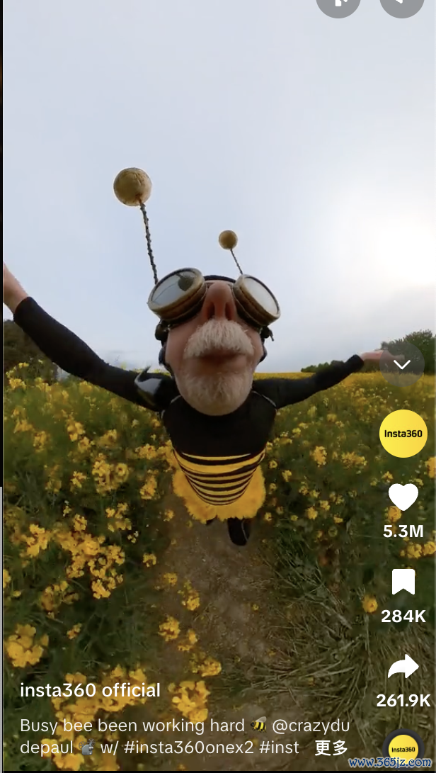 外交媒体上使用Instagram360全景相机和畅通相机拍摄的视频